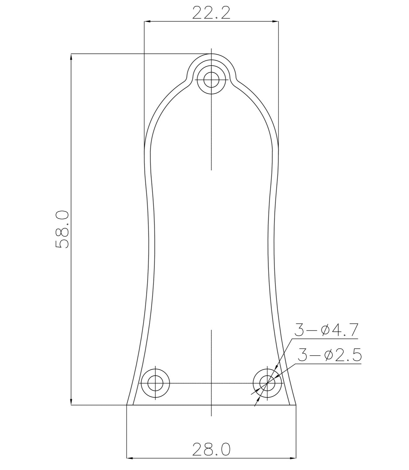 Epi Style Truss Rod Cover 3 Holes | Personalized Full Color Guitar Cover