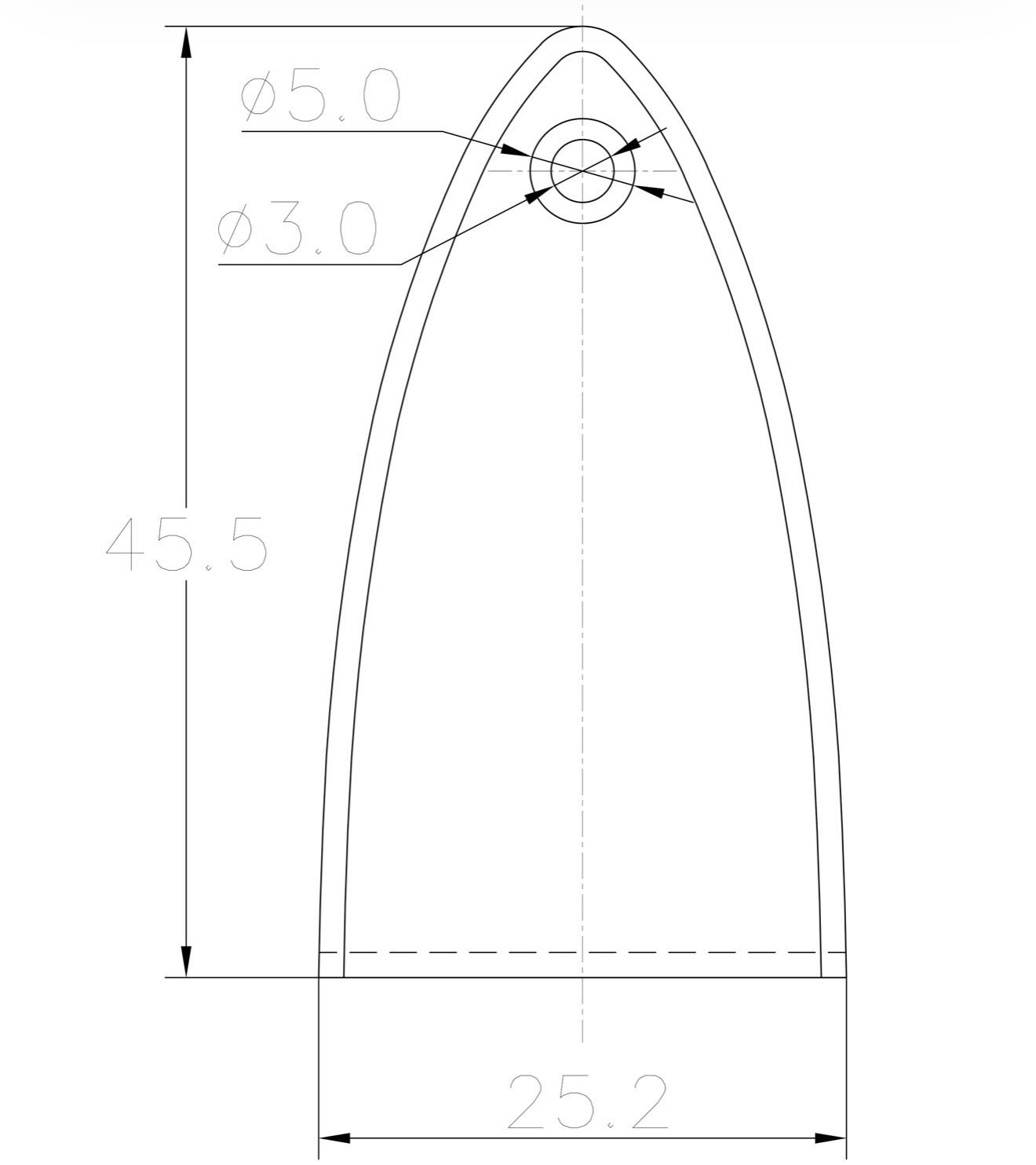 Small Spade Shape Truss Rod Cover 1 Hole | Personalized Full Color Guitar Cover