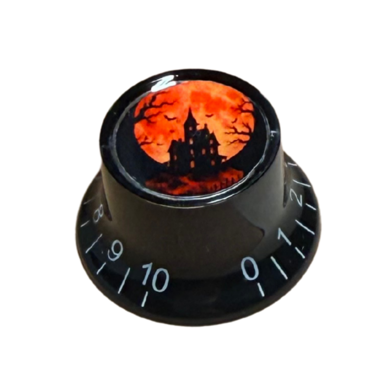 Custom Strums® Haunted Moon Top Hat-Style Knob (Single)