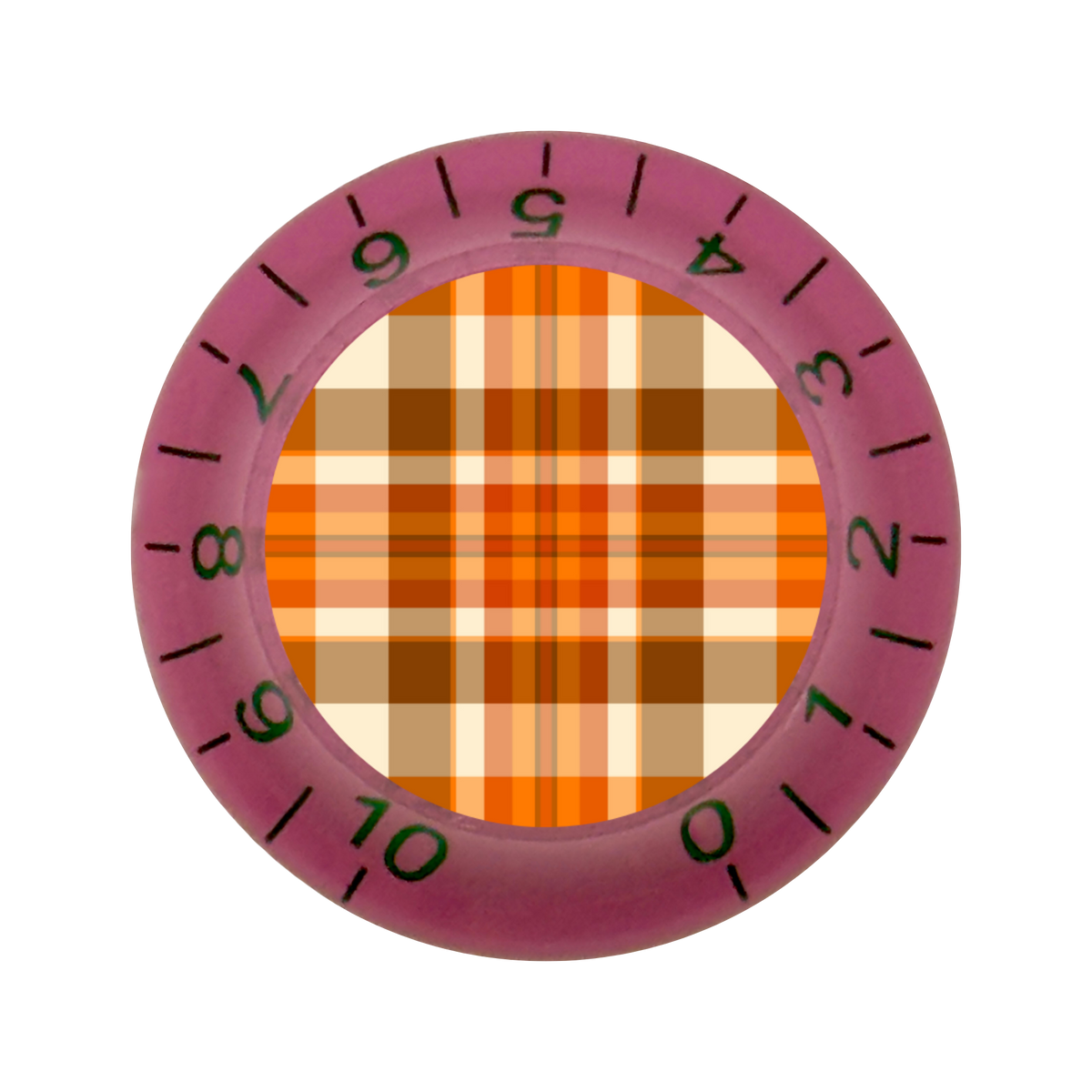 Custom Strums® Fall Plaid Bell-Style Knob Imperial (Single)