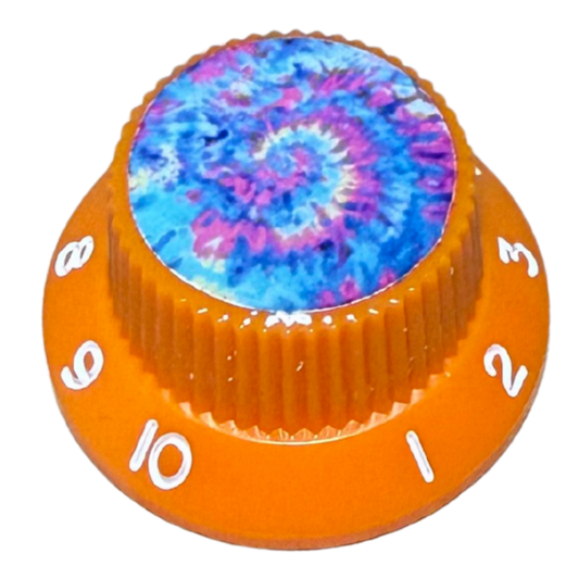 Custom Strums® Tie Dye Strat-Style Knob (Single)