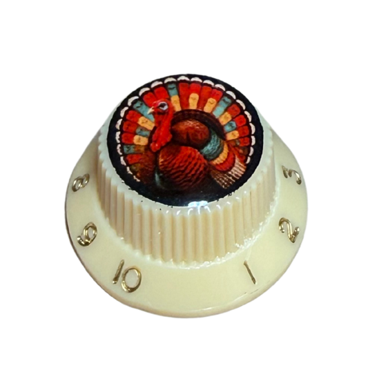 Custom Strums® Thanksgiving Turkey Strat-Style Knob (Single)