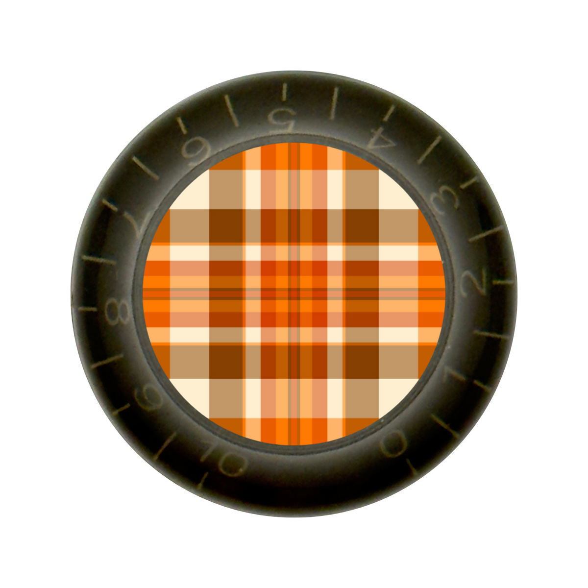 Custom Strums® Fall Plaid Bell-Style Knob Imperial (Single)