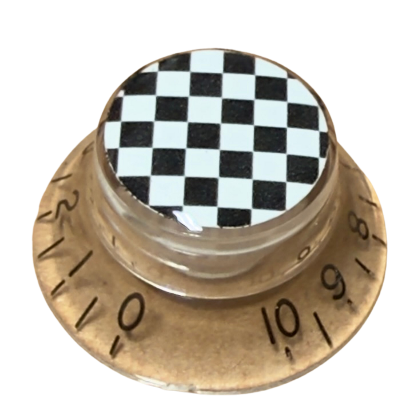 Custom Strums™ Checkerboard Bell-Style Knob (Single)