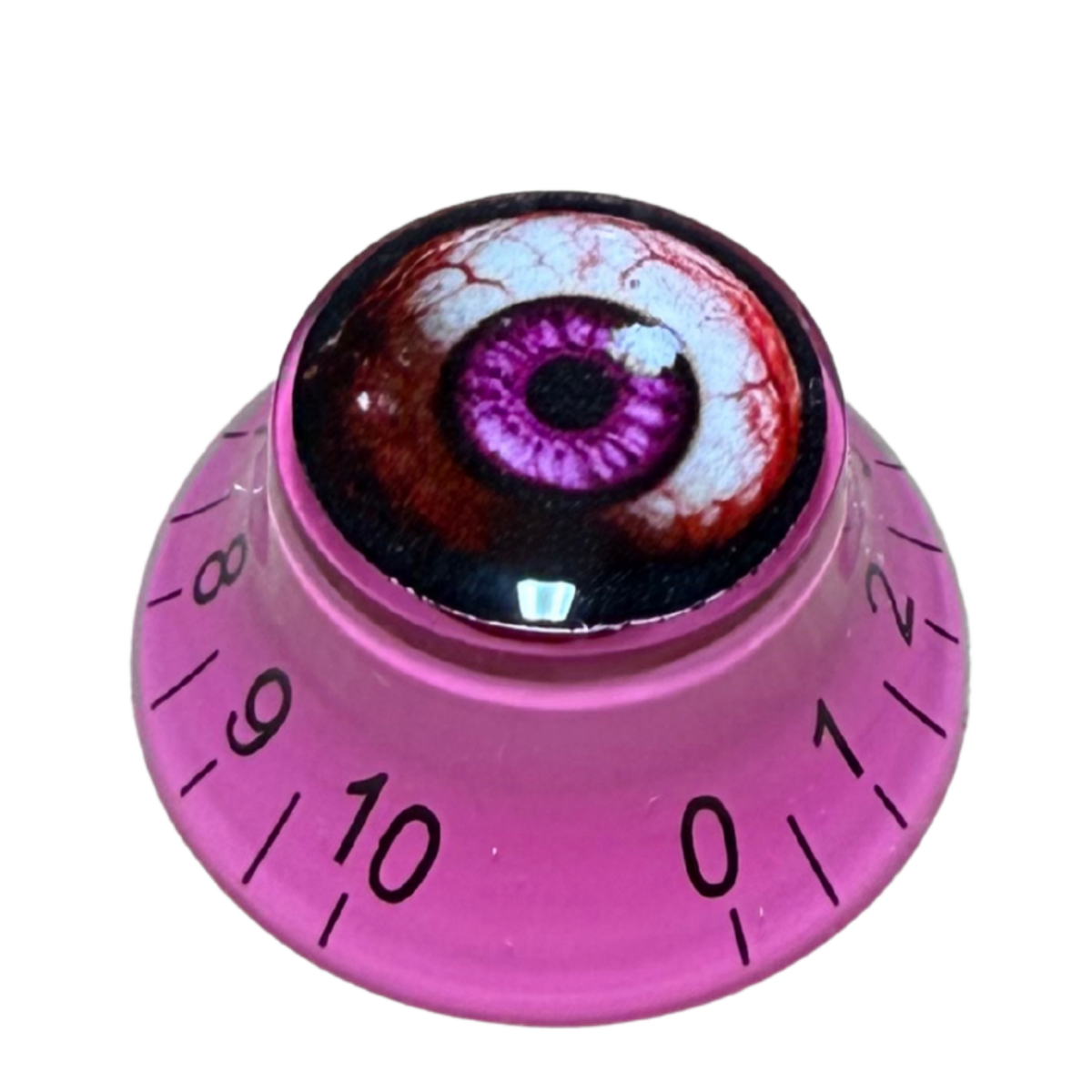 Custom Strums® Scary Purple Eyeball Bell-Style Knob Metric (Single)