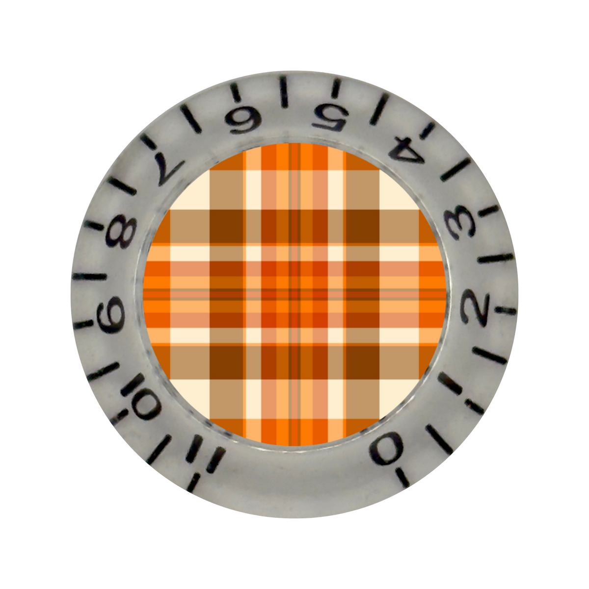 Custom Strums® Fall Plaid Bell-Style Knob Imperial (Single)