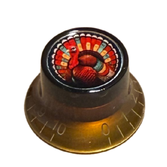 Custom Strums® Thanksgiving Turkey Top Hat-Style Knob Imperial (Single)