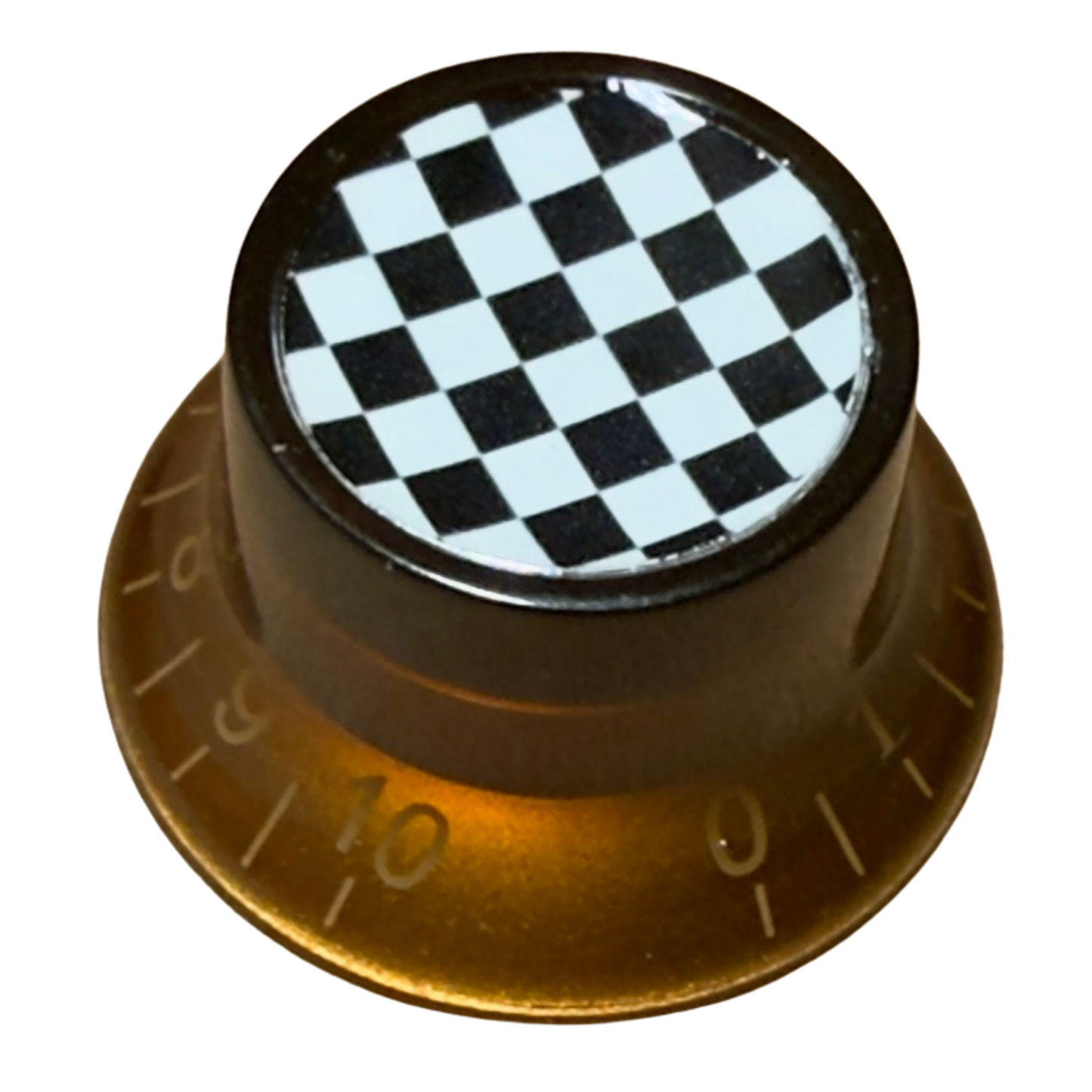 Custom Strums™ Checkerboard Top Hat-Style Knob (Single)