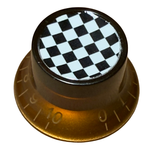 Custom Strums™ Checkerboard Top Hat-Style Knob (Single)