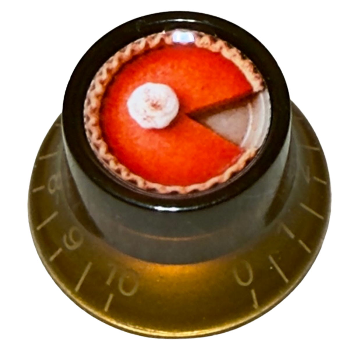 Custom Strums® Pumpkin Pie Top Hat-Style Knob (Single)