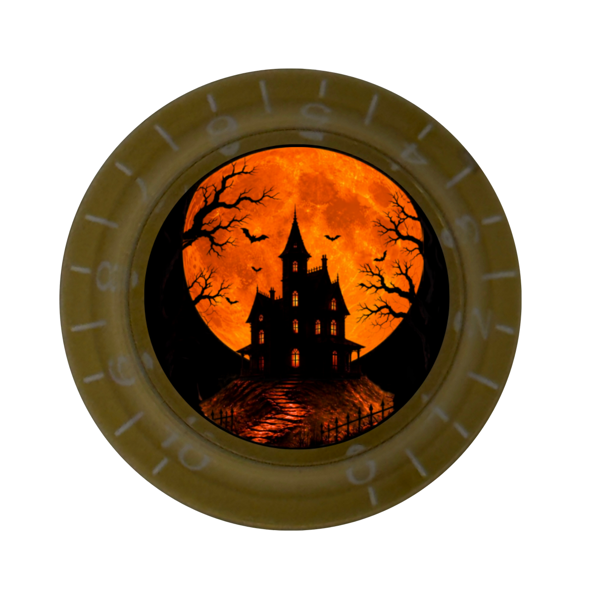 Custom Strums® Haunted Moon Top Hat-Style Knob (Single)