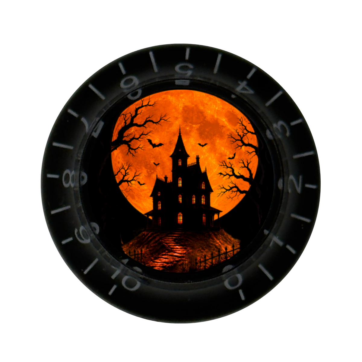Custom Strums® Haunted Moon Top Hat-Style Knob (Single)