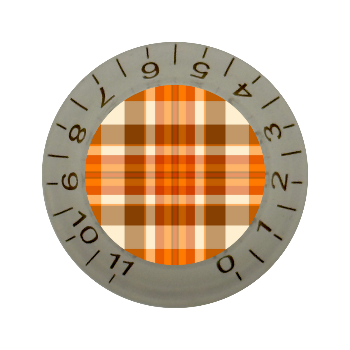 Custom Strums® Fall Plaid Bell-Style Knob Imperial (Single)