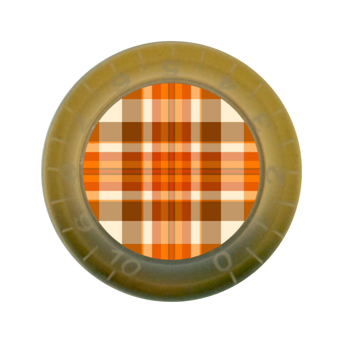 Custom Strums® Fall Plaid Bell-Style Knob Imperial (Single)