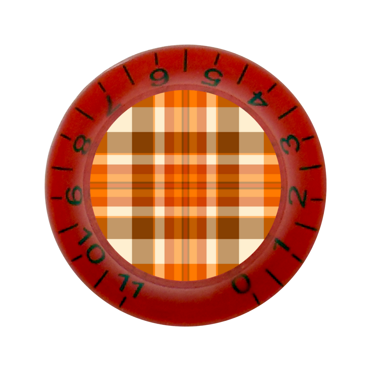 Custom Strums® Fall Plaid Bell-Style Knob Imperial (Single)