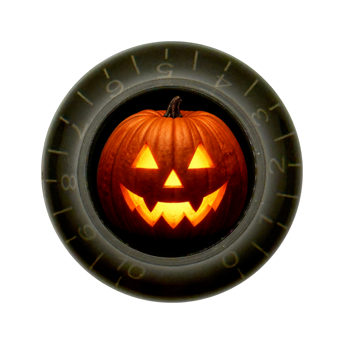 Custom Strums® Jack-o’-Lantern Bell-Style Knob Metric (Single)