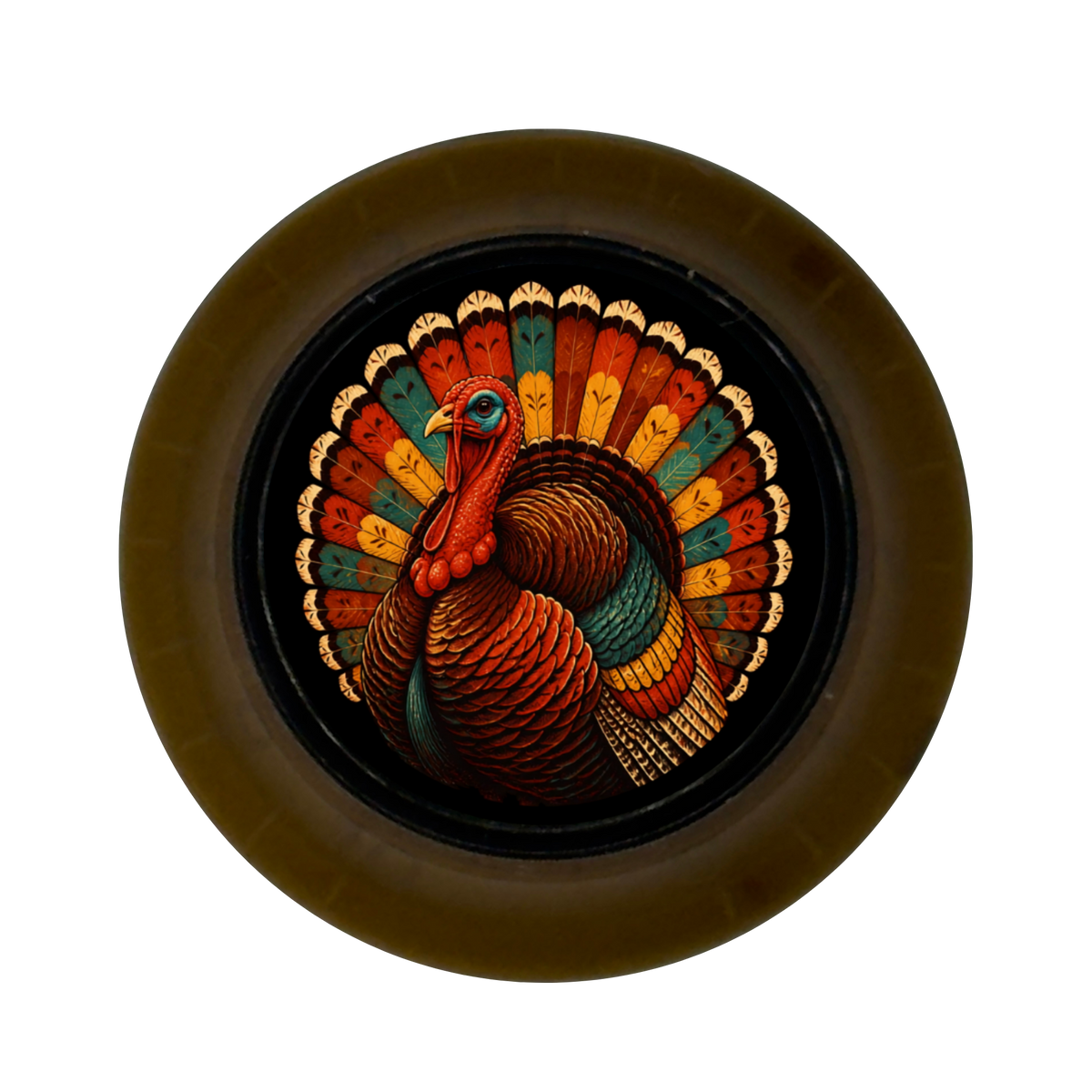 Custom Strums® Thanksgiving Turkey Top Hat-Style Knob (Single)