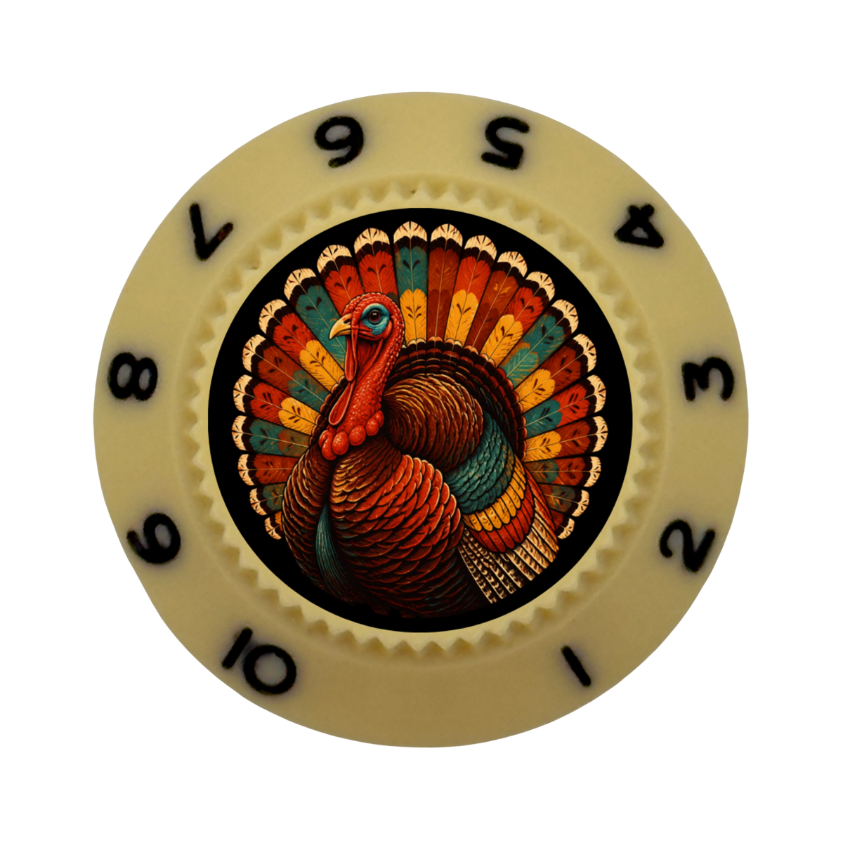 Custom Strums® Thanksgiving Turkey Strat-Style Knob (Single)