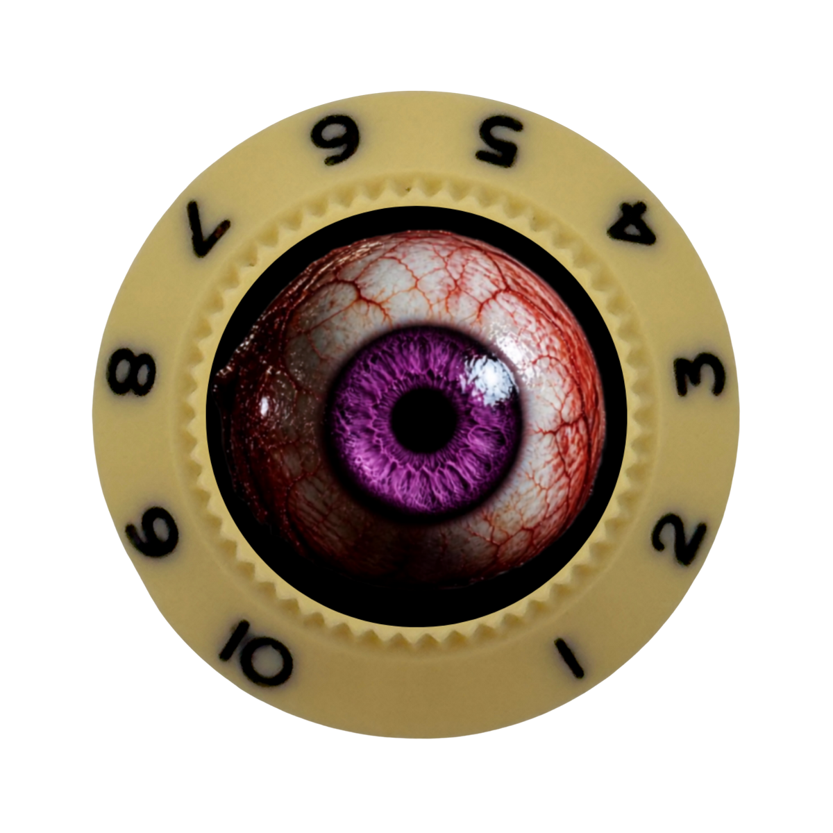 Custom Strums® Scary Purple Eyeball Strat-Style Knob (Single)