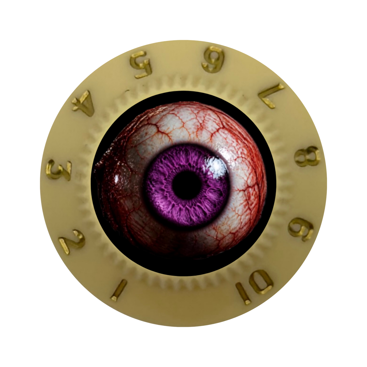 Custom Strums® Scary Purple Eyeball Strat-Style Knob (Single)