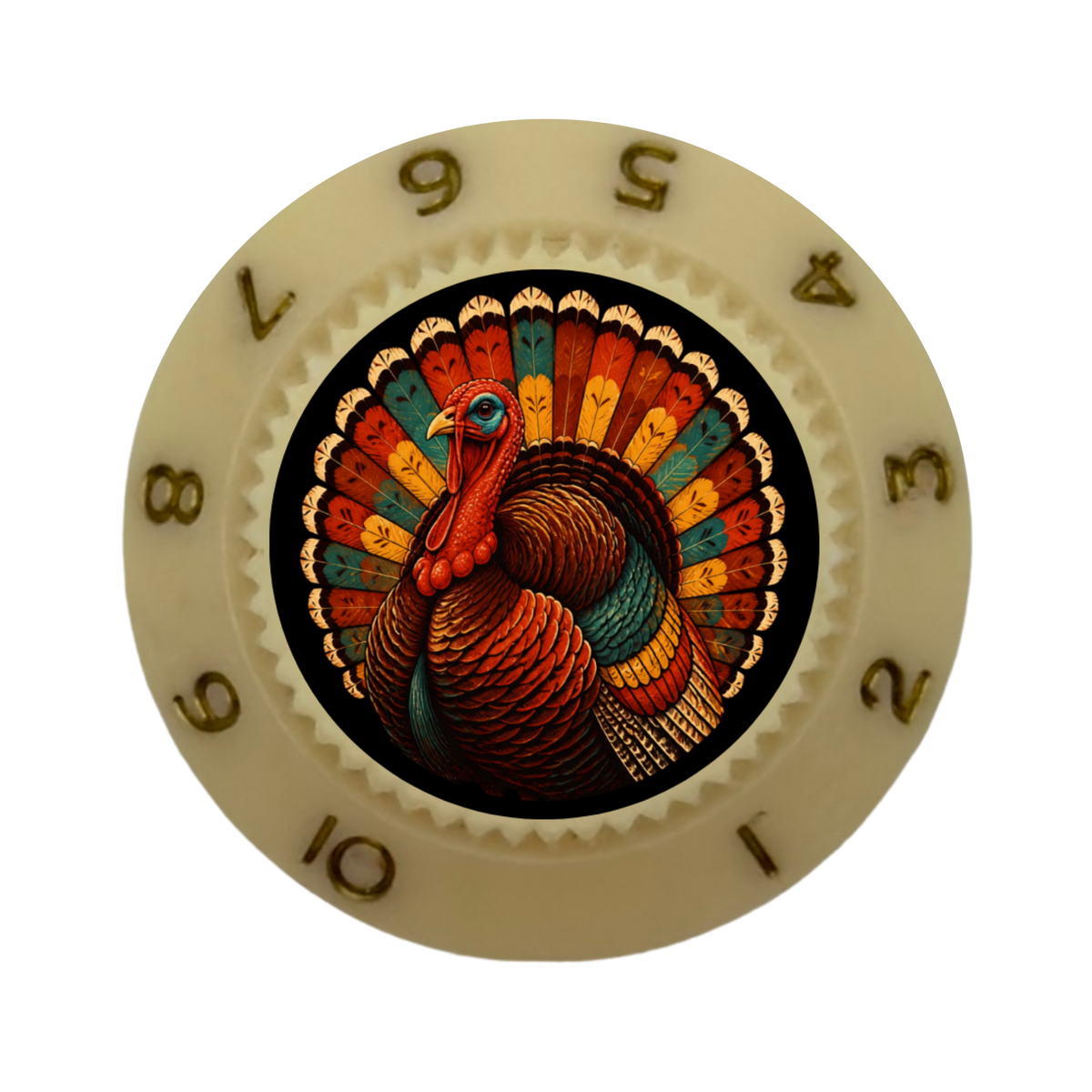 Custom Strums® Thanksgiving Turkey Strat-Style Knob (Single)