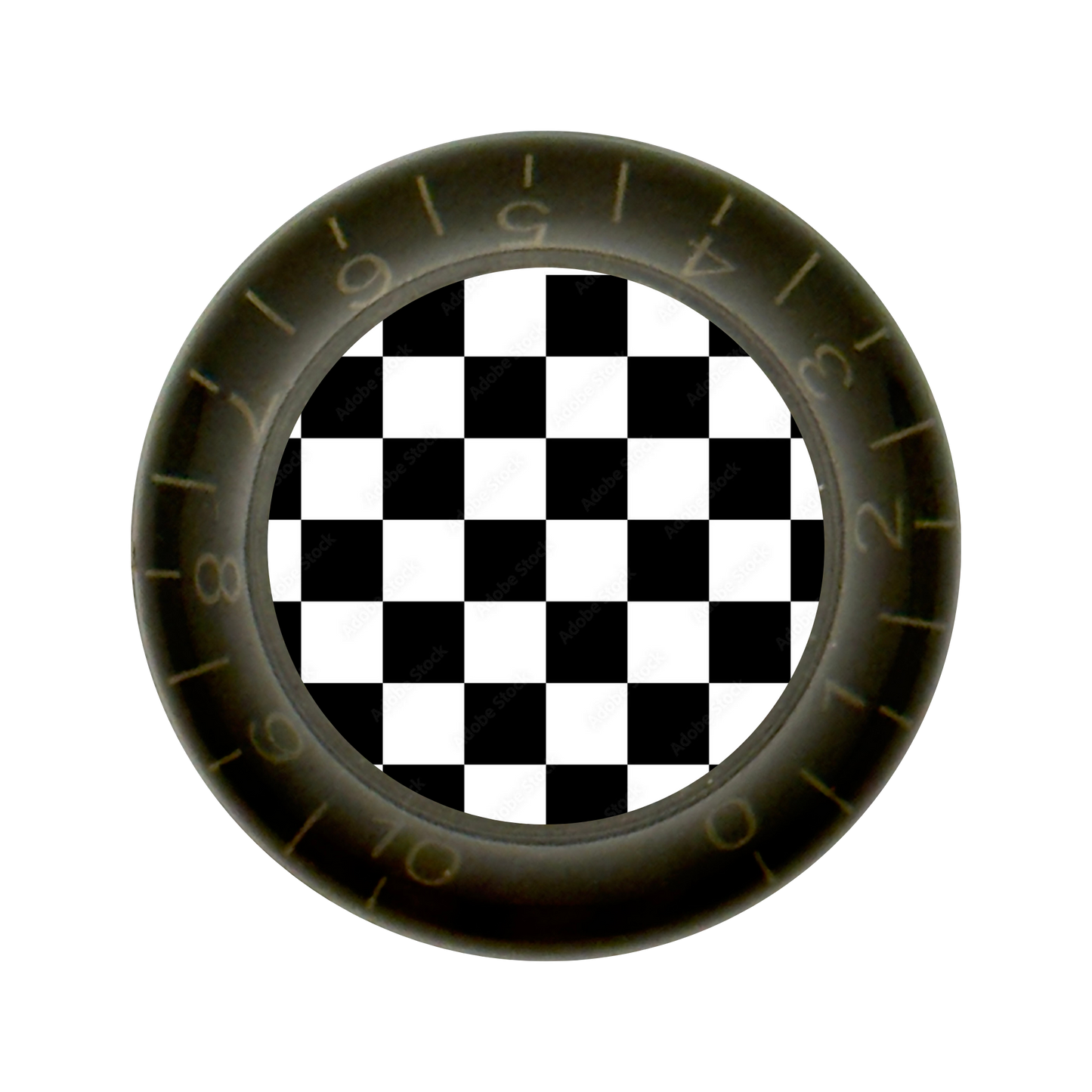 Custom Strums™ Checkerboard Bell-Style Knob (Single)