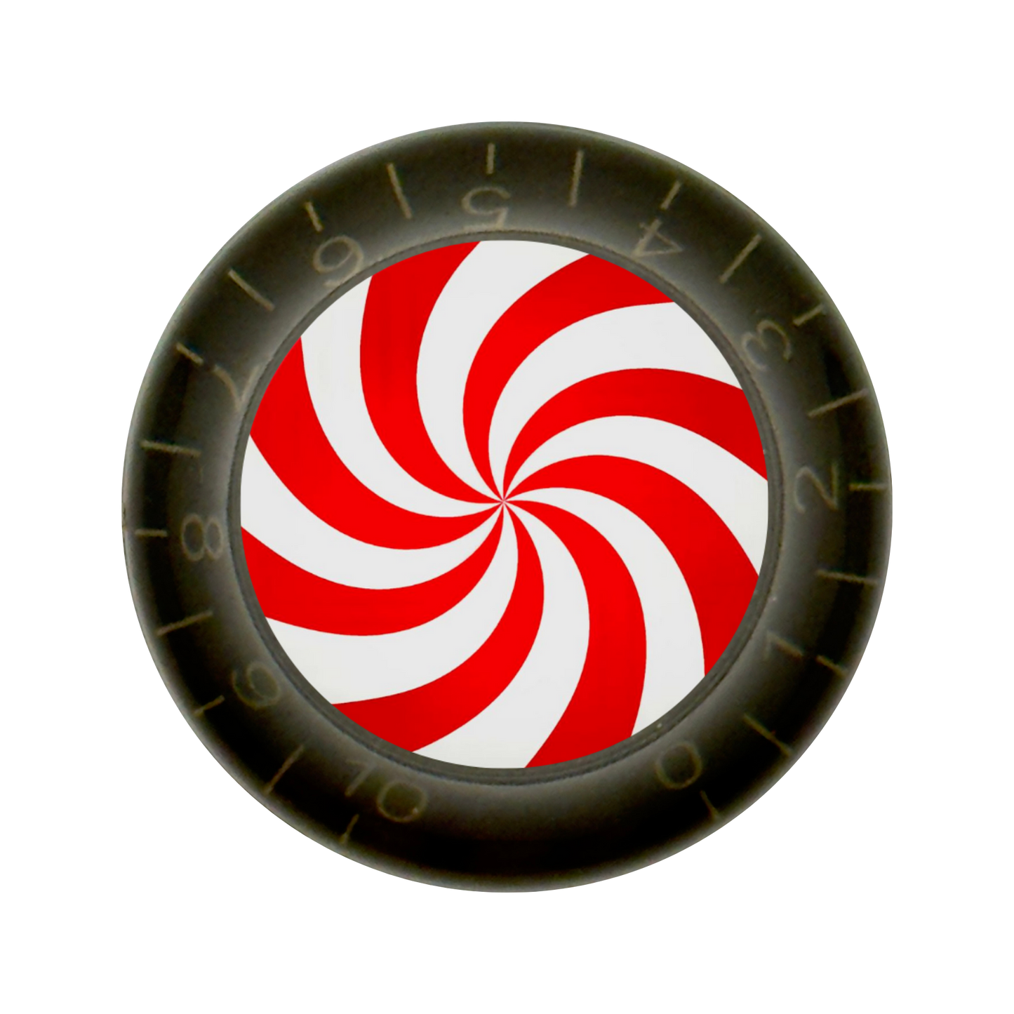 Custom Strums™ Peppermint Swirl Bell-Style Knob (Single)