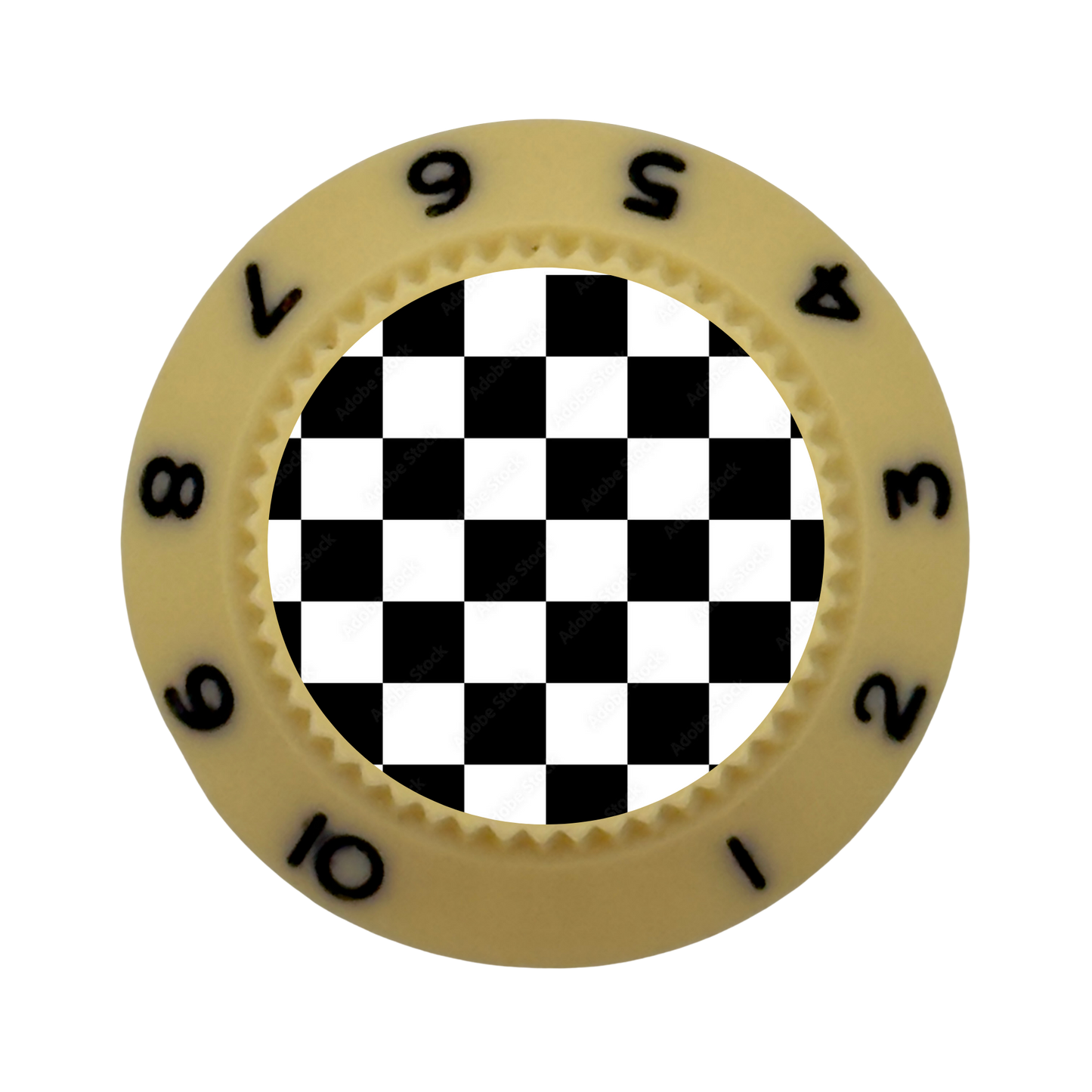 Custom Strums™ Checkerboard Strat-Style Knob (Single)