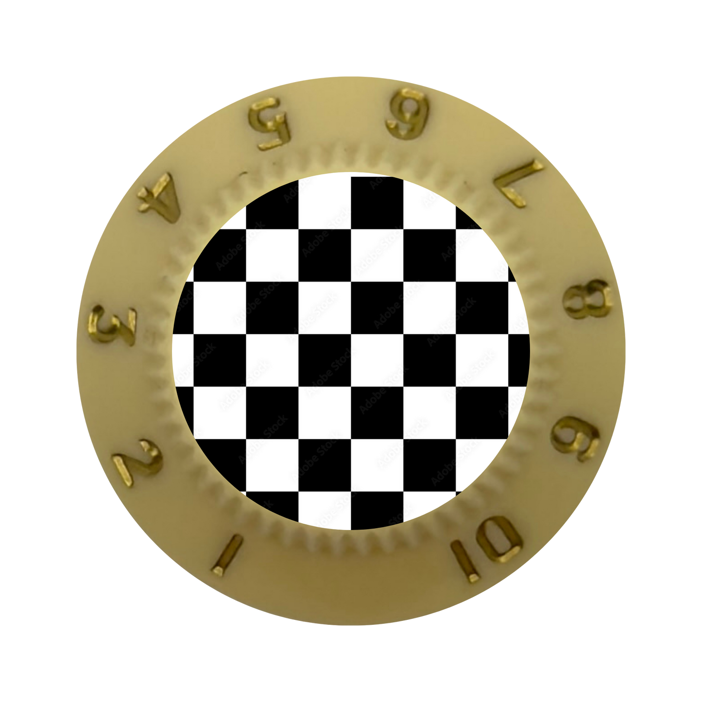 Custom Strums™ Checkerboard Strat-Style Knob (Single)