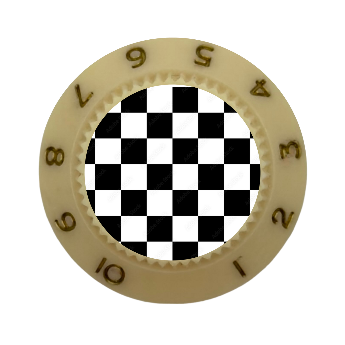 Custom Strums™ Checkerboard Strat-Style Knob (Single)