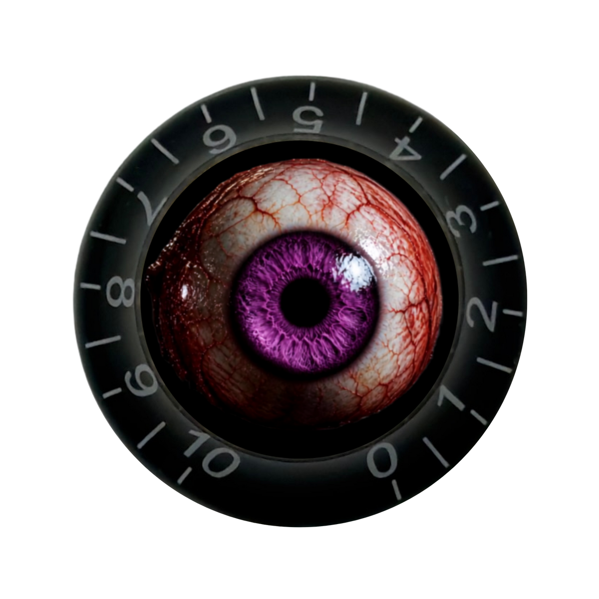 Custom Strums® Scary Purple Eyeball Bell-Style Knob Metric (Single)