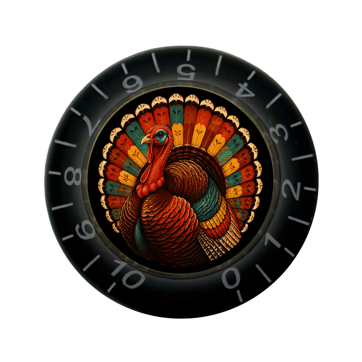Custom Strums® Thanksgiving Turkey Bell-Style Knob Imperial (Single)