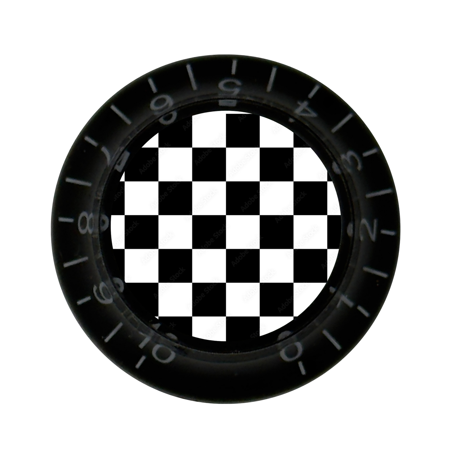 Custom Strums™ Checkerboard Top Hat-Style Knob (Single)
