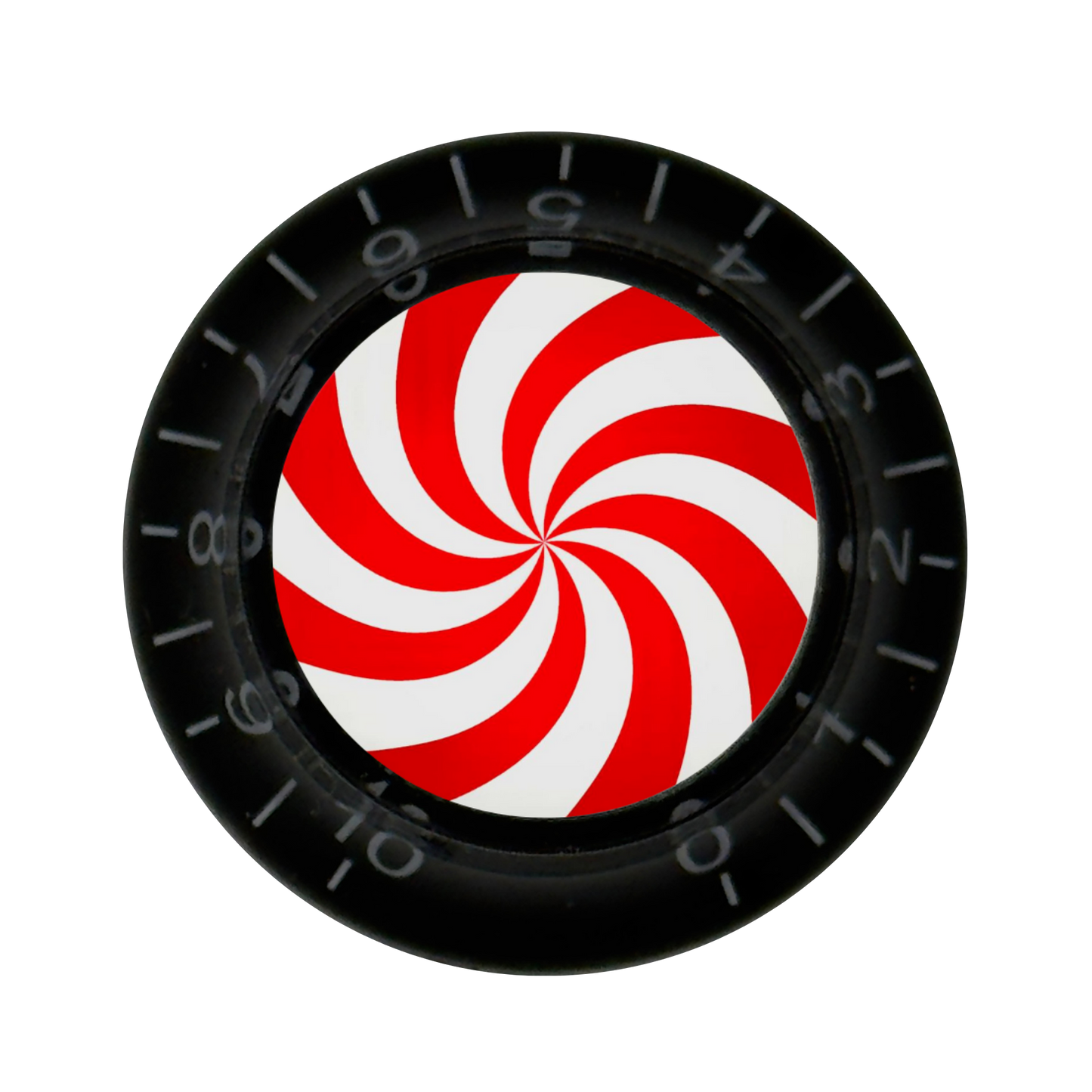 Custom Strums™ Peppermint Swirl Top Hat-Style Knob (Single)