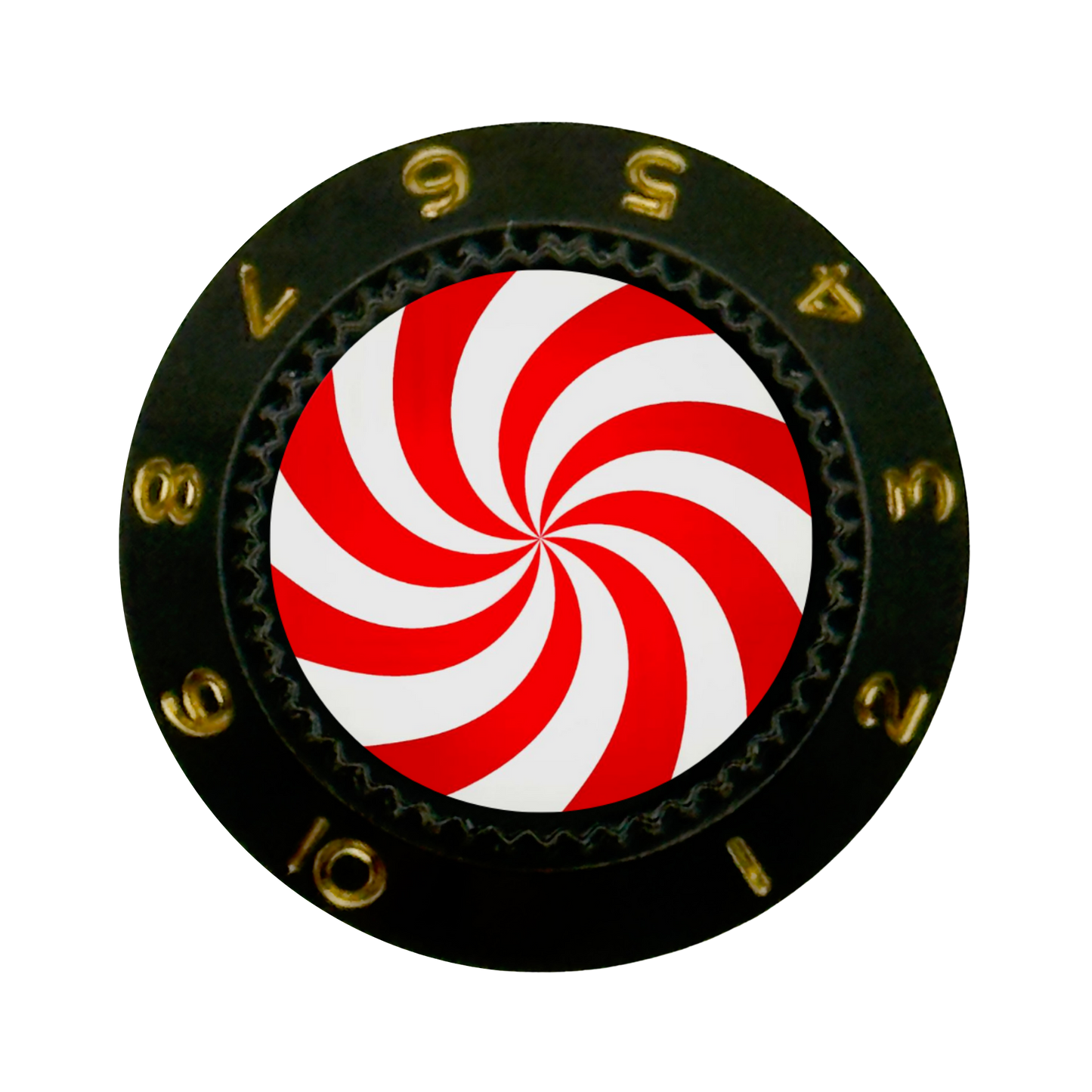 Custom Strums™ Peppermint Swirl Strat-Style Knob (Single)