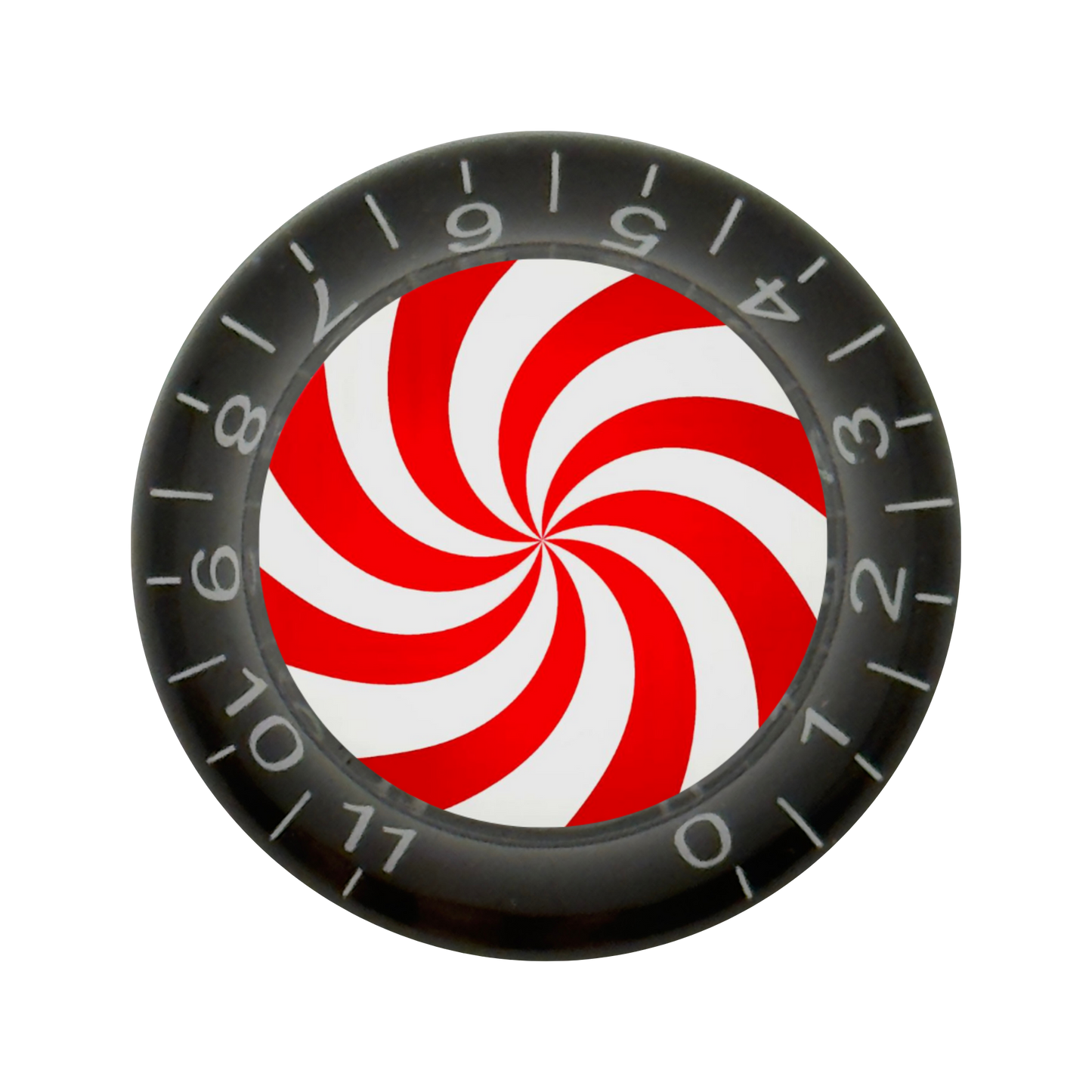Custom Strums™ Peppermint Swirl Bell-Style Knob (Single)