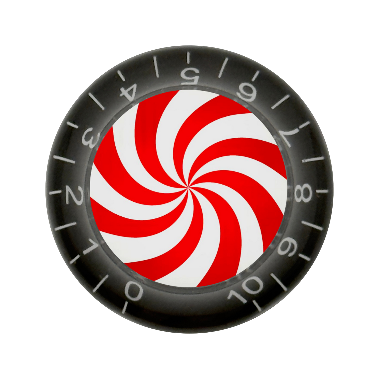 Custom Strums™ Peppermint Swirl Bell-Style Knob (Single)
