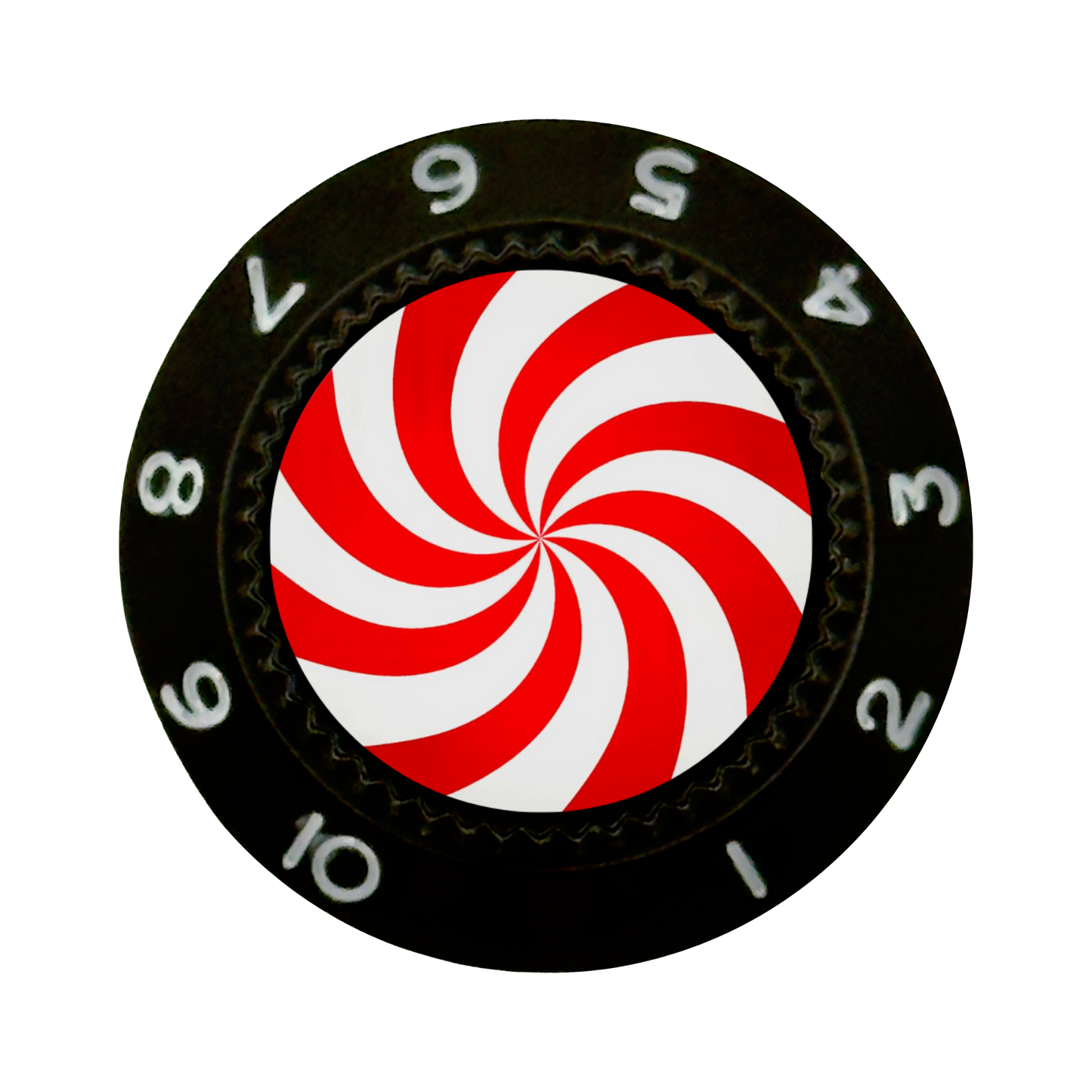 Custom Strums™ Peppermint Swirl Strat-Style Knob (Single)