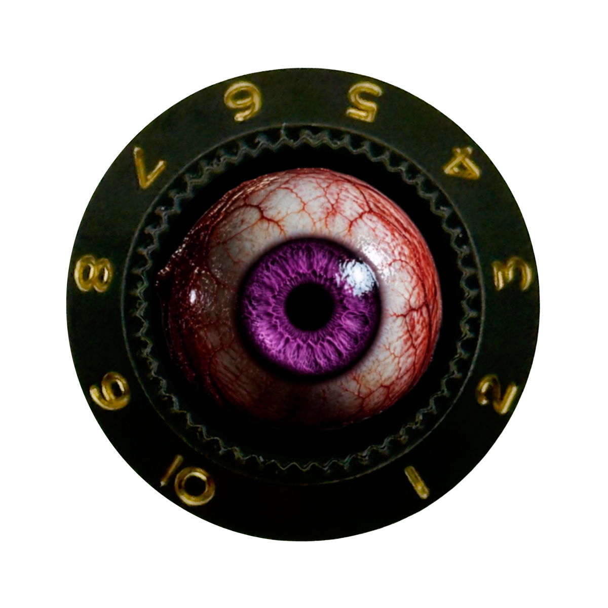 Custom Strums® Scary Purple Eyeball Strat-Style Knob (Single)