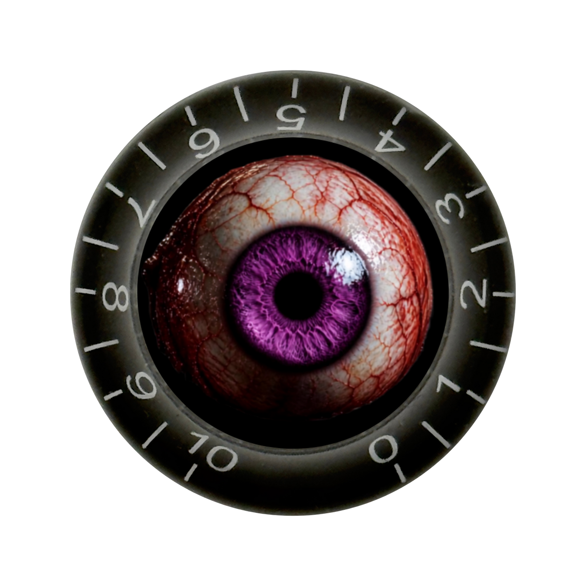 Custom Strums® Scary Purple Eyeball Bell-Style Knob Metric (Single)