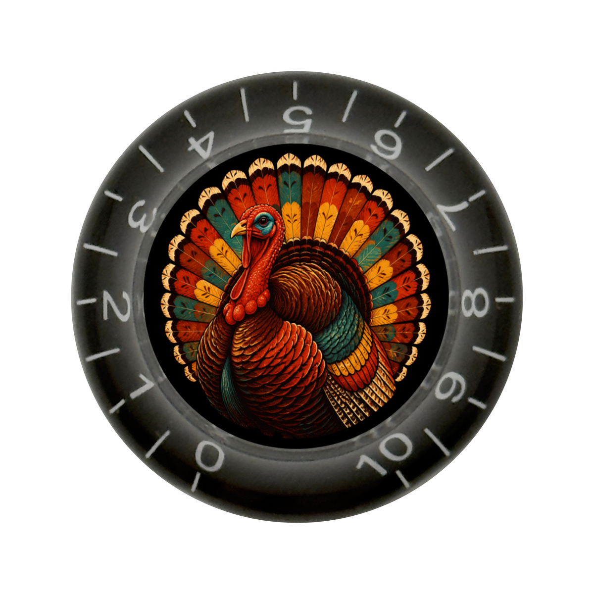 Custom Strums® Thanksgiving Turkey Bell-Style Knob Imperial (Single)