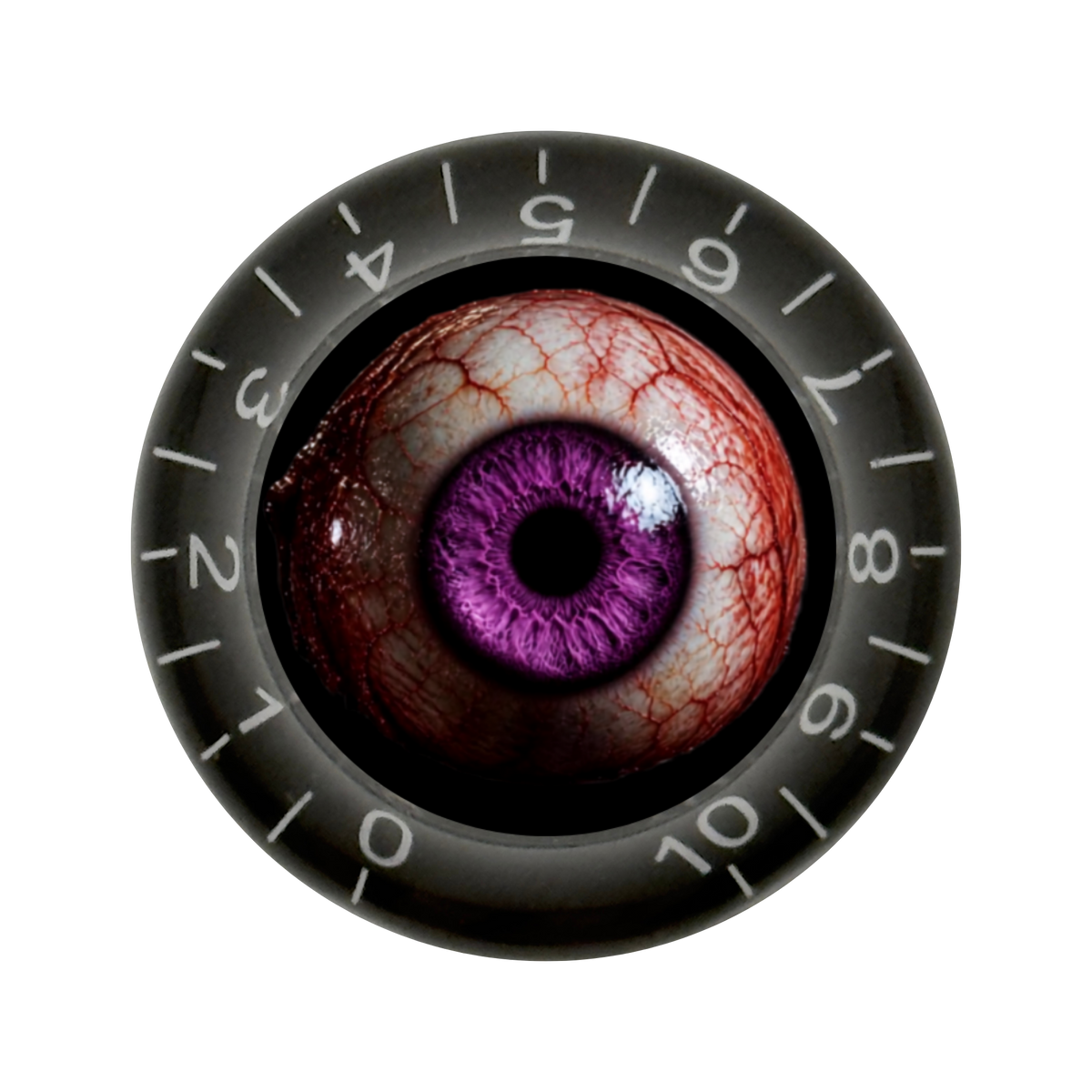 Custom Strums® Scary Purple Eyeball Bell-Style Knob Metric (Single)