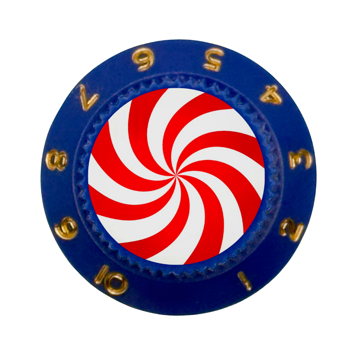 Custom Strums™ Peppermint Swirl Strat-Style Knob (Single)