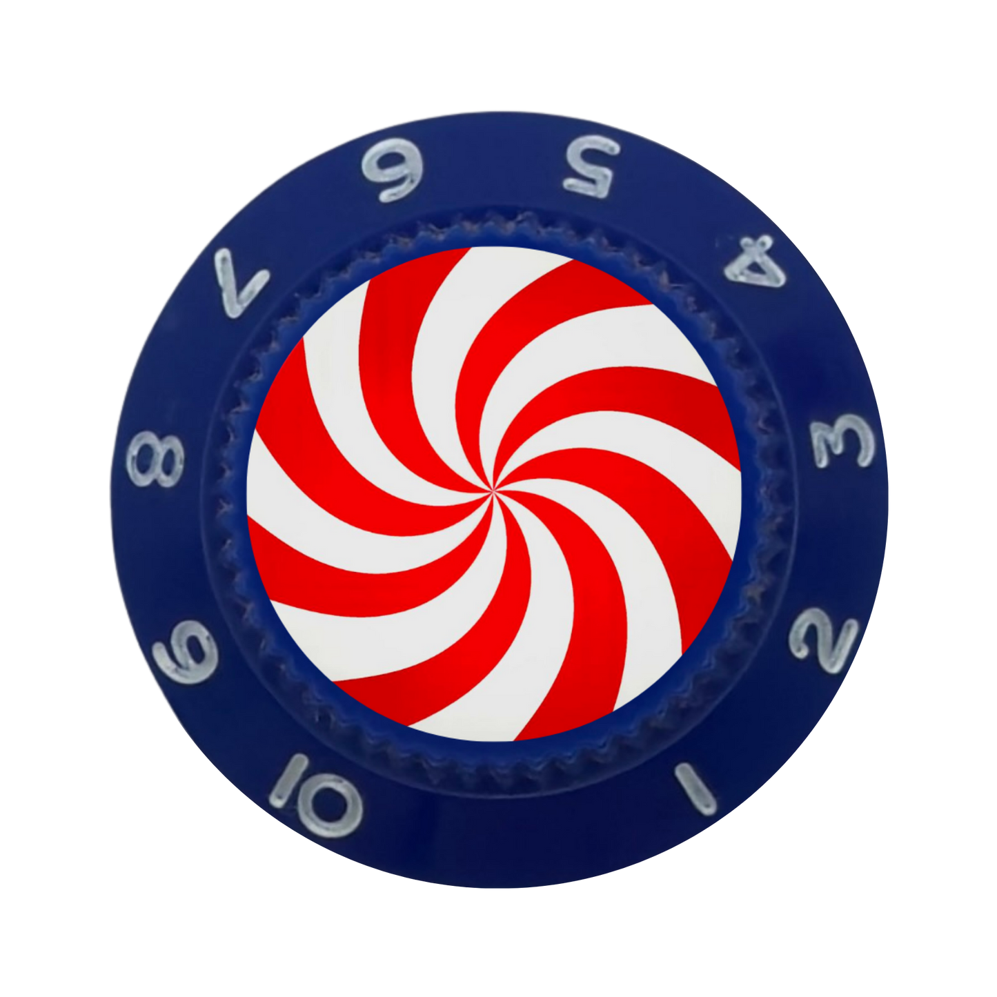 Custom Strums™ Peppermint Swirl Strat-Style Knob (Single)