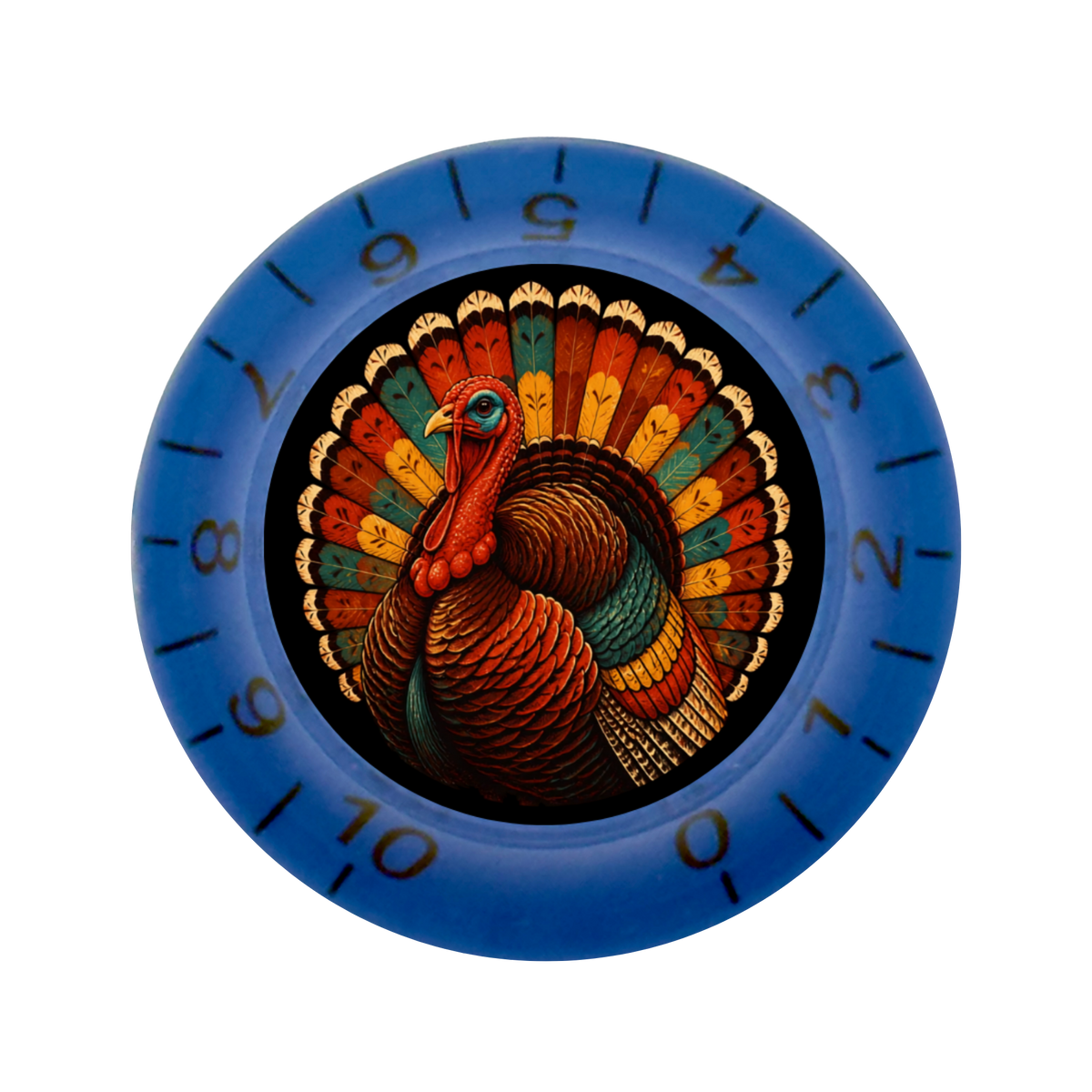 Custom Strums® Thanksgiving Turkey Bell-Style Knob Imperial (Single)