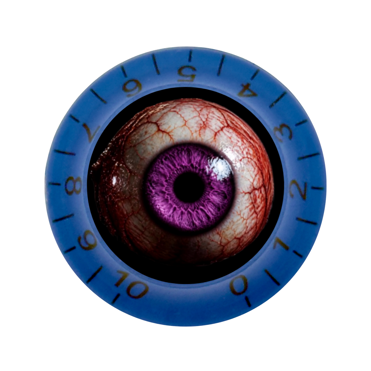 Custom Strums® Scary Purple Eyeball Bell-Style Knob Metric (Single)