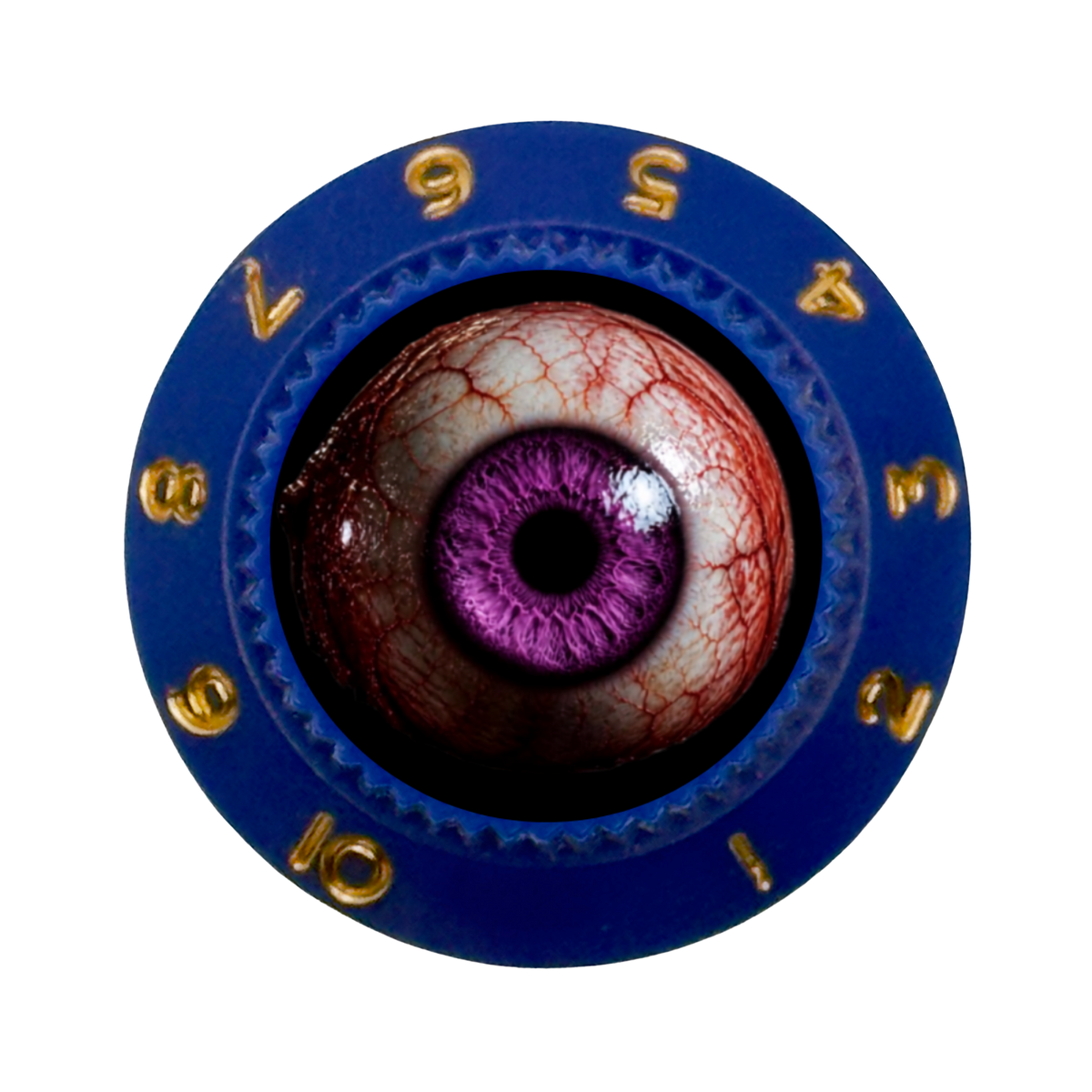 Custom Strums® Scary Purple Eyeball Strat-Style Knob (Single)