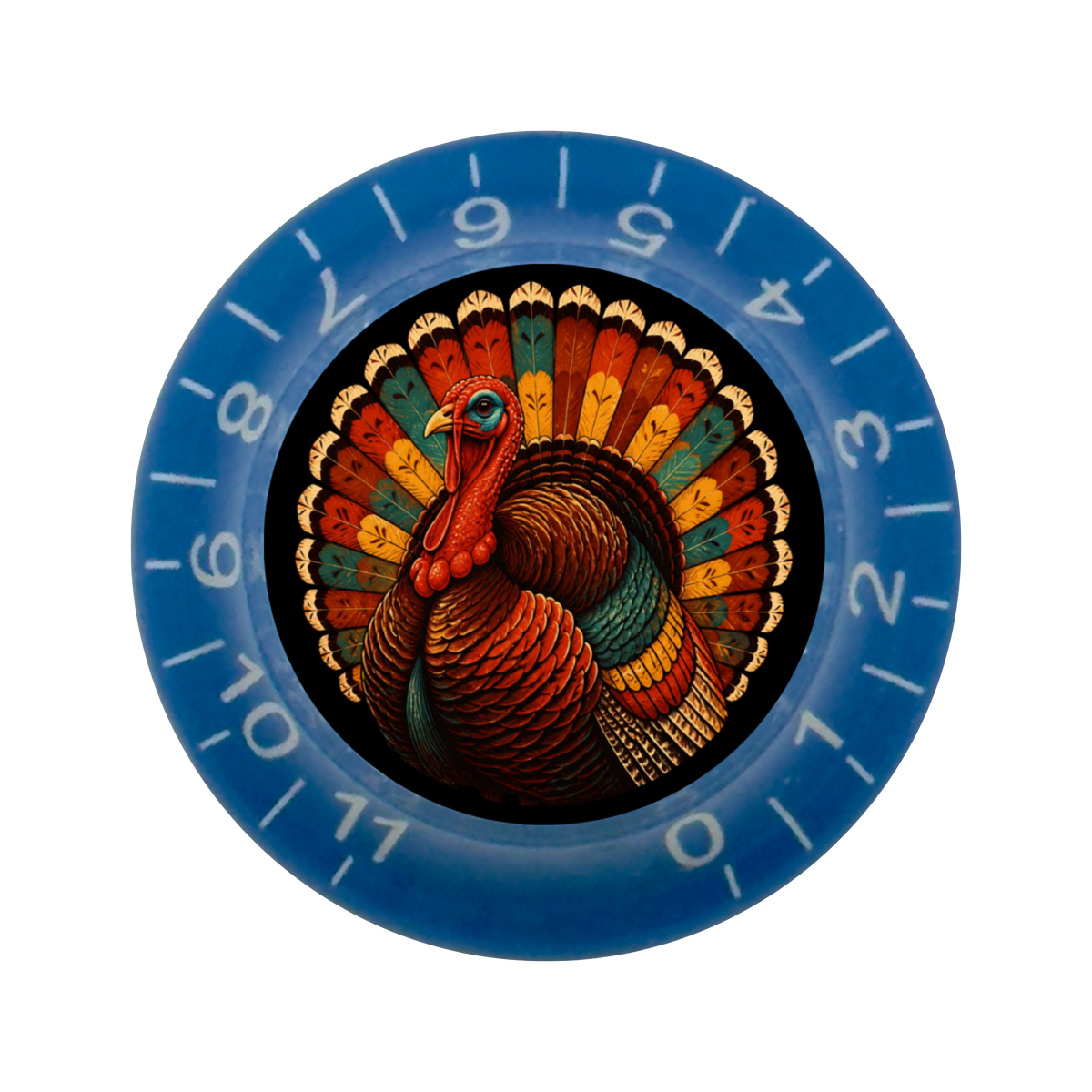Custom Strums® Thanksgiving Turkey Bell-Style Knob Imperial (Single)