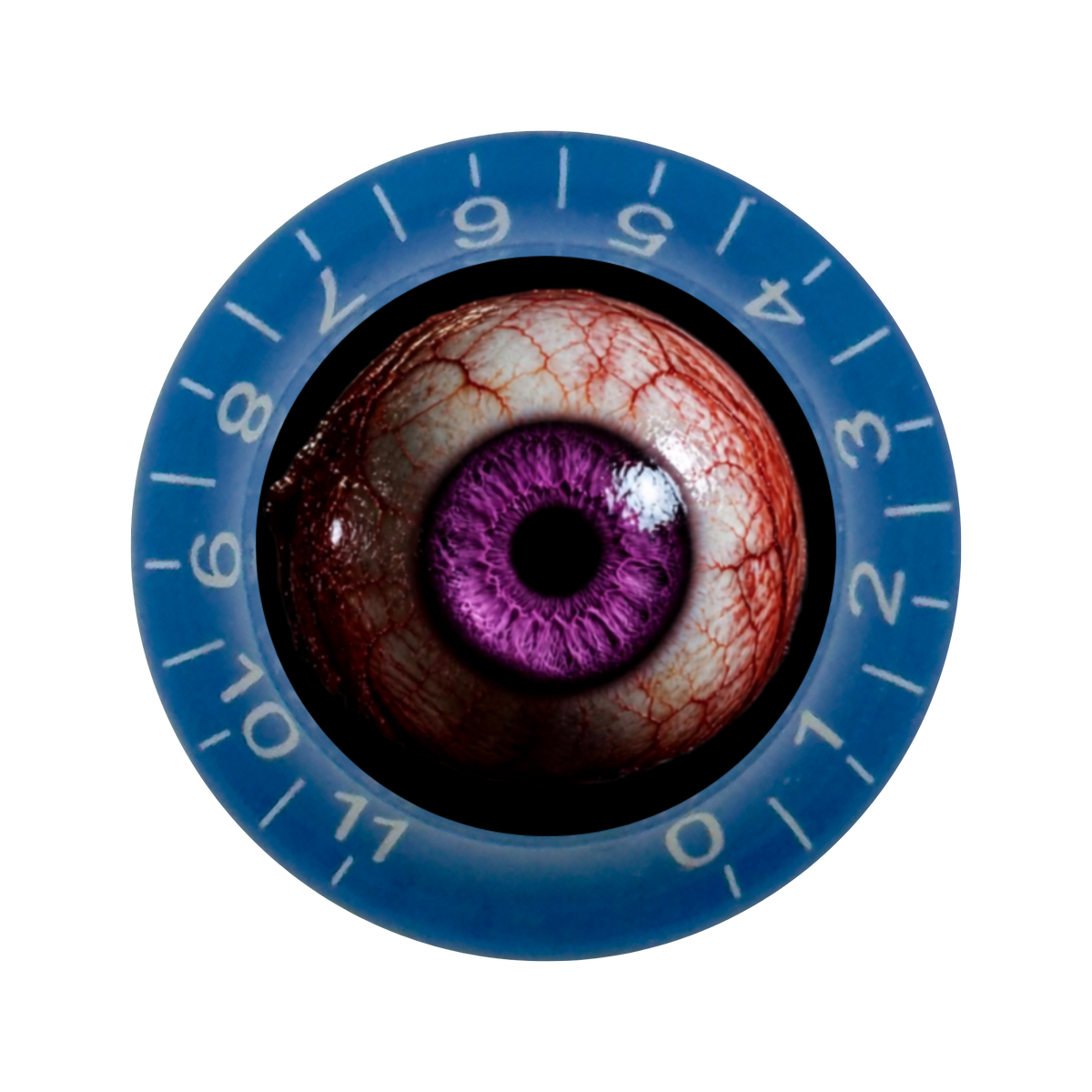 Custom Strums® Scary Purple Eyeball Bell-Style Knob Metric (Single)
