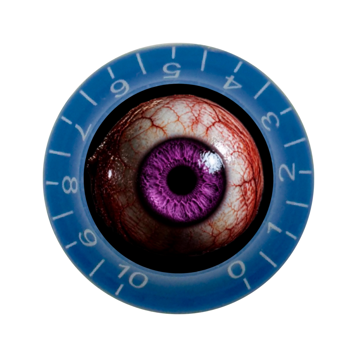 Custom Strums® Scary Purple Eyeball Bell-Style Knob Metric (Single)